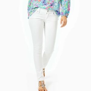 Lilly Pulitzer Worth Skinny Jean - Sateen - Resort White Size 0